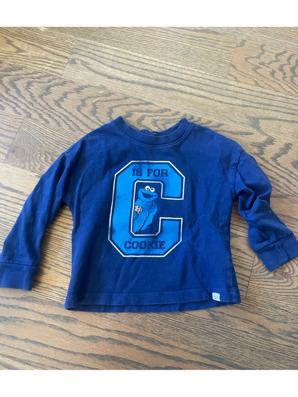 GAP Royal Blue Cookie Monster Long-Sleeve Tee